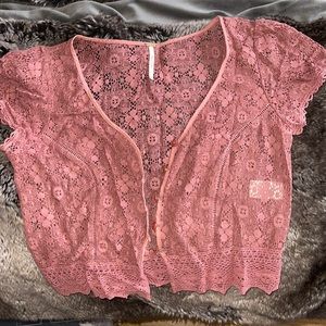 Lace free people top